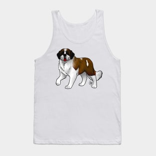 Dog - Saint Bernard - Black White and Tan Tank Top